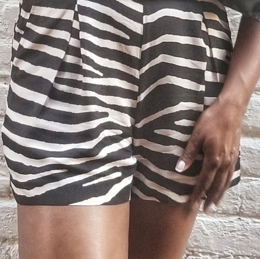Zebra print shorts